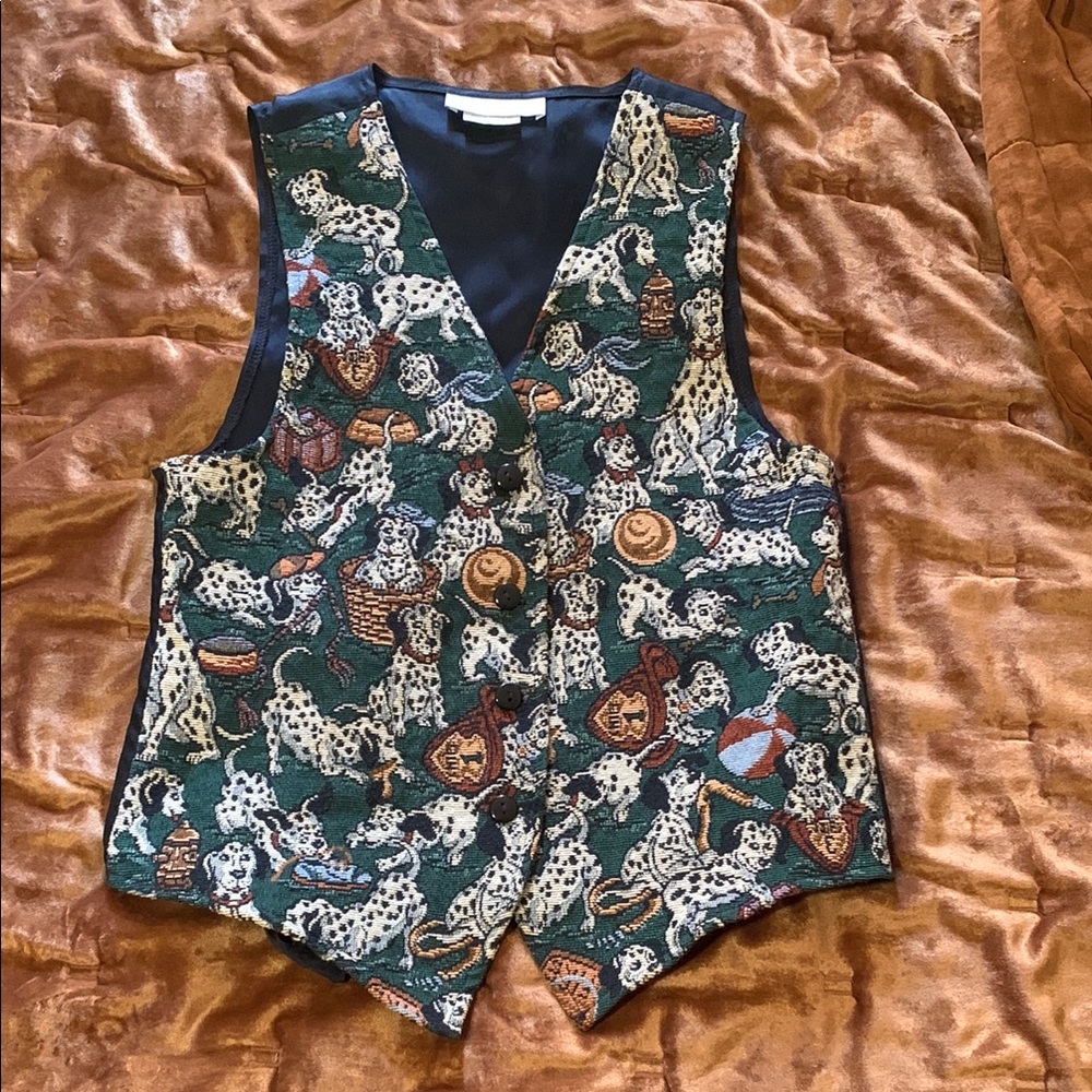 Vintage Dalmatian Patterned Vest